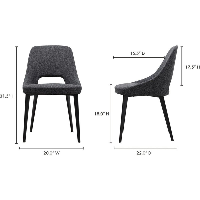 Tizz Contemporary Performance Fabric Dining Chair-Dining Chairs-Moe's Home-LOOMLAN