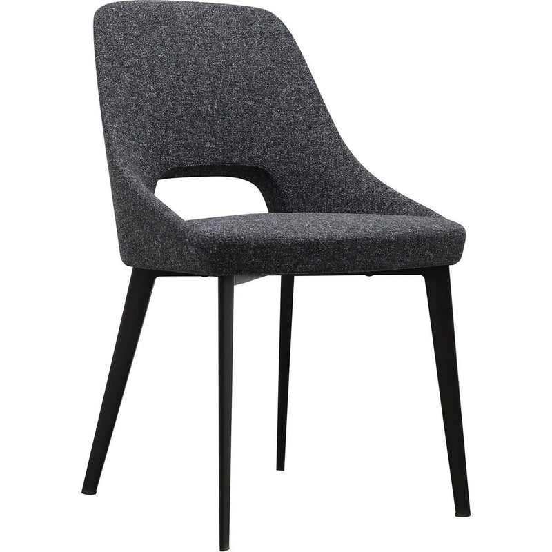 Tizz Contemporary Performance Fabric Dining Chair-Dining Chairs-Moe's Home-Dark Grey-LOOMLAN