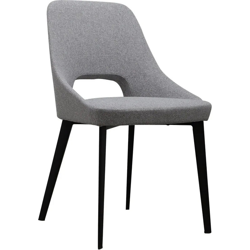 Tizz Contemporary Performance Fabric Dining Chair-Dining Chairs-Moe's Home-Light Grey-LOOMLAN