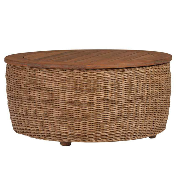 Tobago Round Outdoor Cocktail Table-Outdoor Coffee Tables-Lloyd Flanders-LOOMLAN