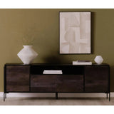 Tobin Wood & Steel Black Entertainment Unit-TV Stands & Media Centers-Moe's Home-LOOMLAN