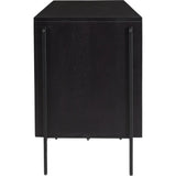 Tobin Wood & Steel Black Entertainment Unit-TV Stands & Media Centers-Moe's Home-LOOMLAN