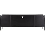 Tobin Wood & Steel Black Entertainment Unit-TV Stands & Media Centers-Moe's Home-LOOMLAN