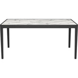 Tokai White Stone & Wood Rectangular Dining Table