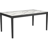 Tokai White Stone & Wood Rectangular Dining Table