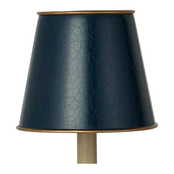 Tole Metal Blue Tapered Chandelier Shade - LOOMLAN - Currey & Co - Chandeliers