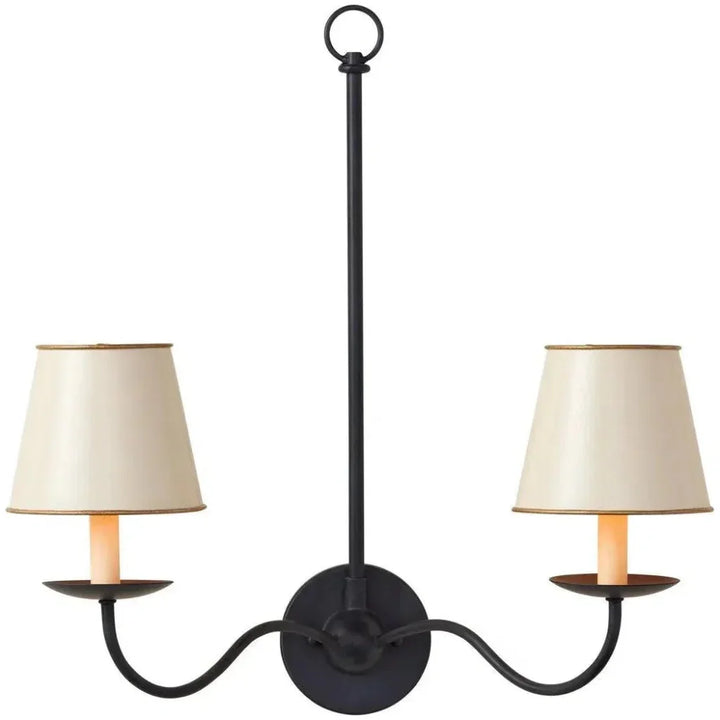 Tole Metal Ivory Tapered Chandelier Shade - LOOMLAN - Currey & Co - Chandeliers