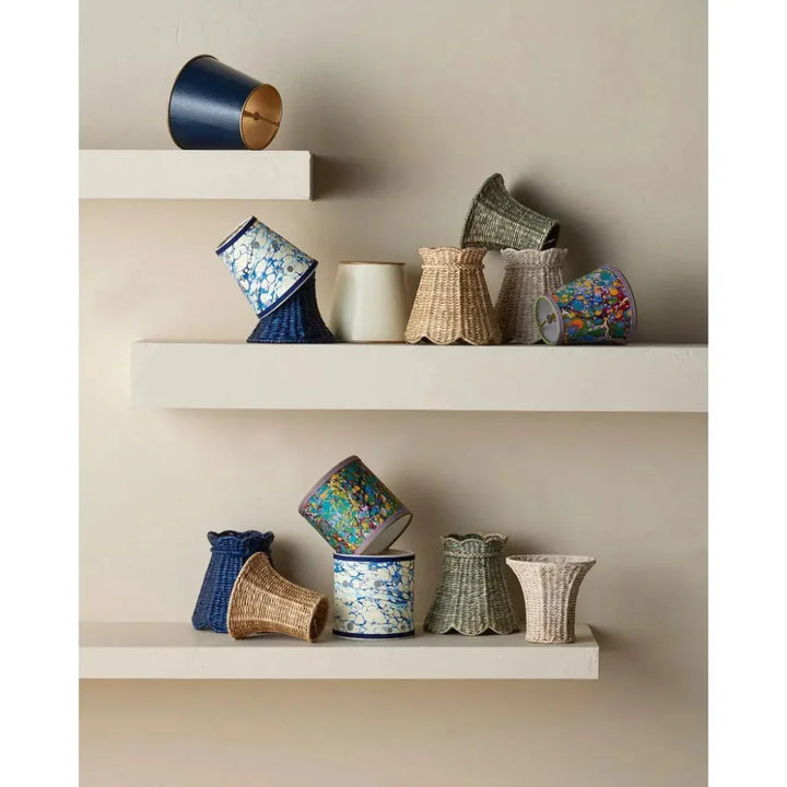 Tole Metal Ivory Tapered Chandelier Shade - LOOMLAN - Currey & Co - Chandeliers