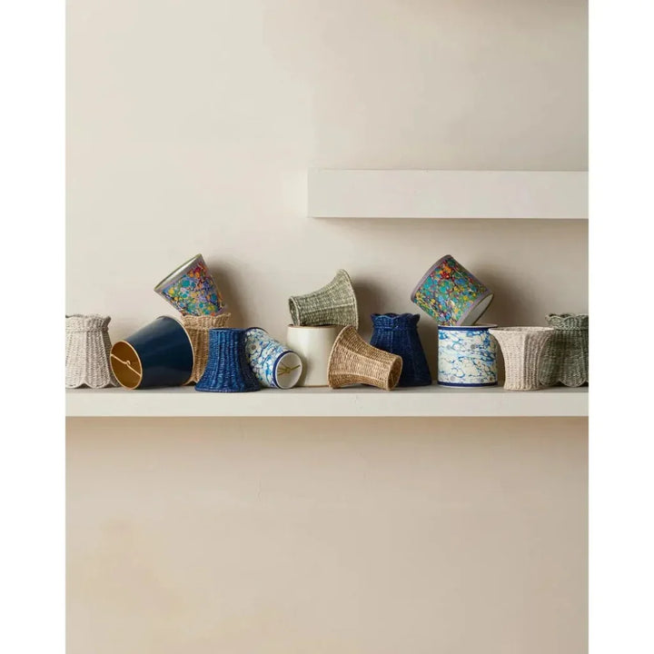 Tole Metal Ivory Tapered Chandelier Shade - LOOMLAN - Currey & Co - Chandeliers