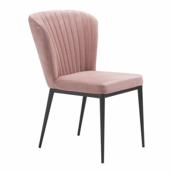 Tolivere Dining Chair (Set of 2) Pink Dining Chairs LOOMLAN By Zuo Modern