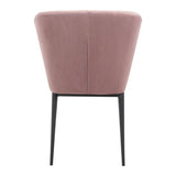 Tolivere Dining Chair (Set of 2) Pink Dining Chairs LOOMLAN By Zuo Modern