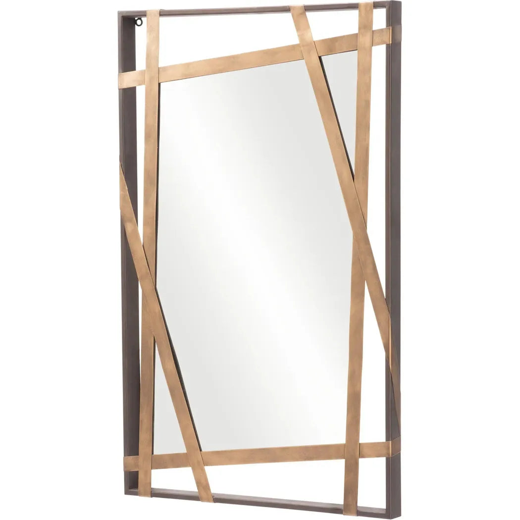 Tolix Mirror Antique Gold & Black