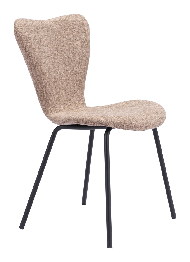 Tollo Dining Chair (Set of 2) Brown-Dining Chairs-Zuo Modern-LOOMLAN