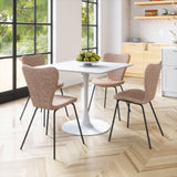 Tollo Dining Chair (Set of 2) Brown-Dining Chairs-Zuo Modern-LOOMLAN