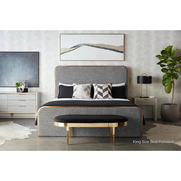 Tometi Fabric Modern Bed-Beds-SUNPAN-LOOMLAN