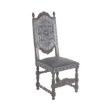 Tooled Leather Dining Chair Del Rey-Dining Chairs-Peninsula Home-LOOMLAN