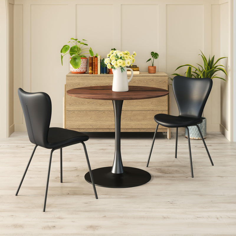 Torlo Dining Chair (Set of 2) Black-Dining Chairs-Zuo Modern-LOOMLAN