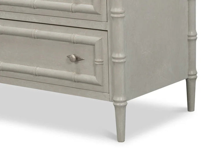 Tortola Three Drawer White Chest - LOOMLAN - Sarreid - Chests