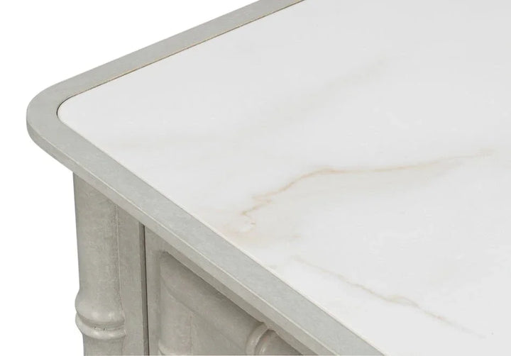 Tortola Three Drawer White Chest - LOOMLAN - Sarreid - Chests