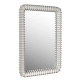 Toshi Wooden White Wall MIrror-Wall Mirrors-Noir-LOOMLAN