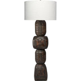 Totem Wood Dark Black Floor Lamp-Floor Lamps-Jamie Young-LOOMLAN