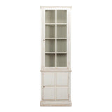 Tower Bookcase Curio Cabinet Glass Doors-Buffets & Curios-Sarreid-LOOMLAN