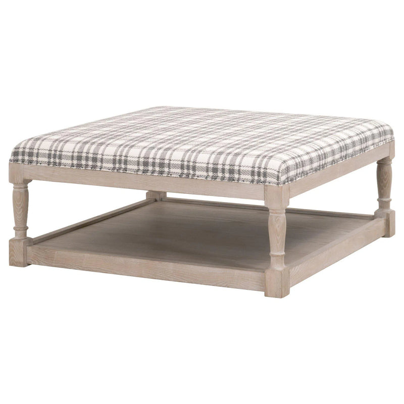 Townsend Upholstered Coffee Table Tartan Charcoal Coffee Tables LOOMLAN By Essentials For Living