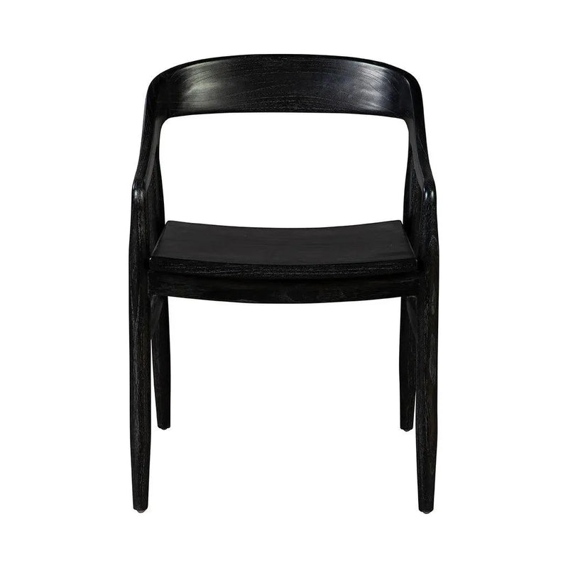 Townsend Wooden Black Arm Chair-Accent Chairs-Furniture Classics-LOOMLAN