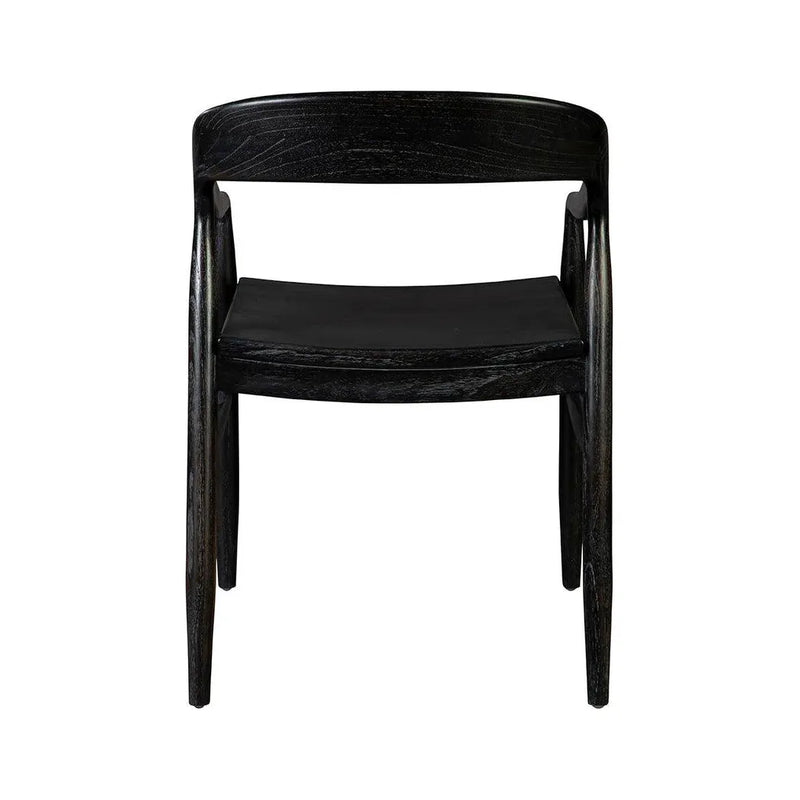 Townsend Wooden Black Arm Chair-Accent Chairs-Furniture Classics-LOOMLAN