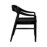 Townsend Wooden Black Arm Chair-Accent Chairs-Furniture Classics-LOOMLAN