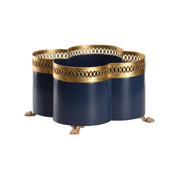 Tracery Gold Filigree Trim Classic Cachepot - LOOMLAN - Chelsea House - Planters