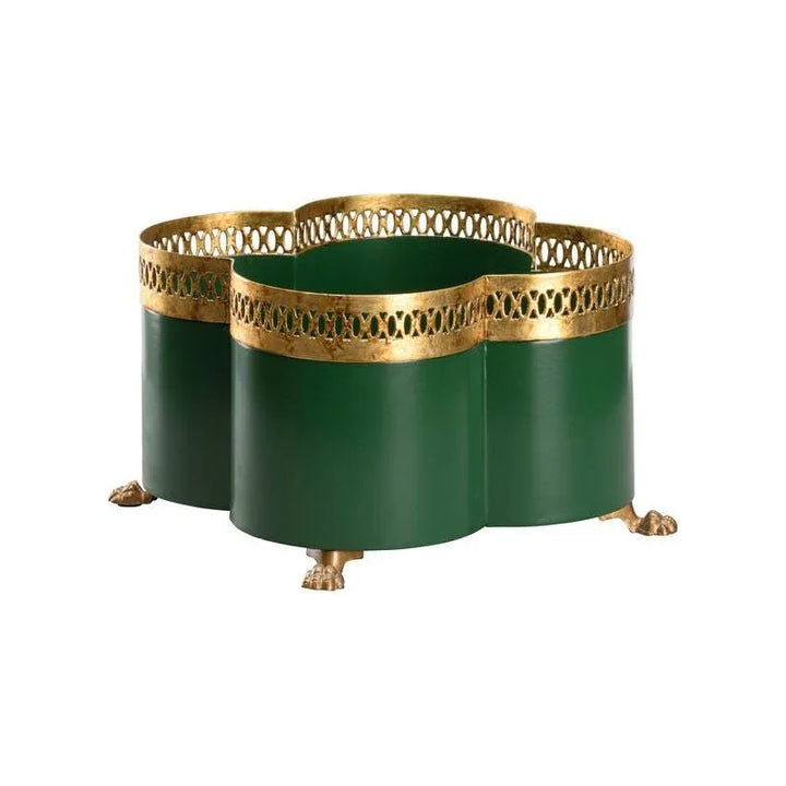 Tracery Gold Filigree Trim Classic Cachepot - LOOMLAN - Chelsea House - Planters