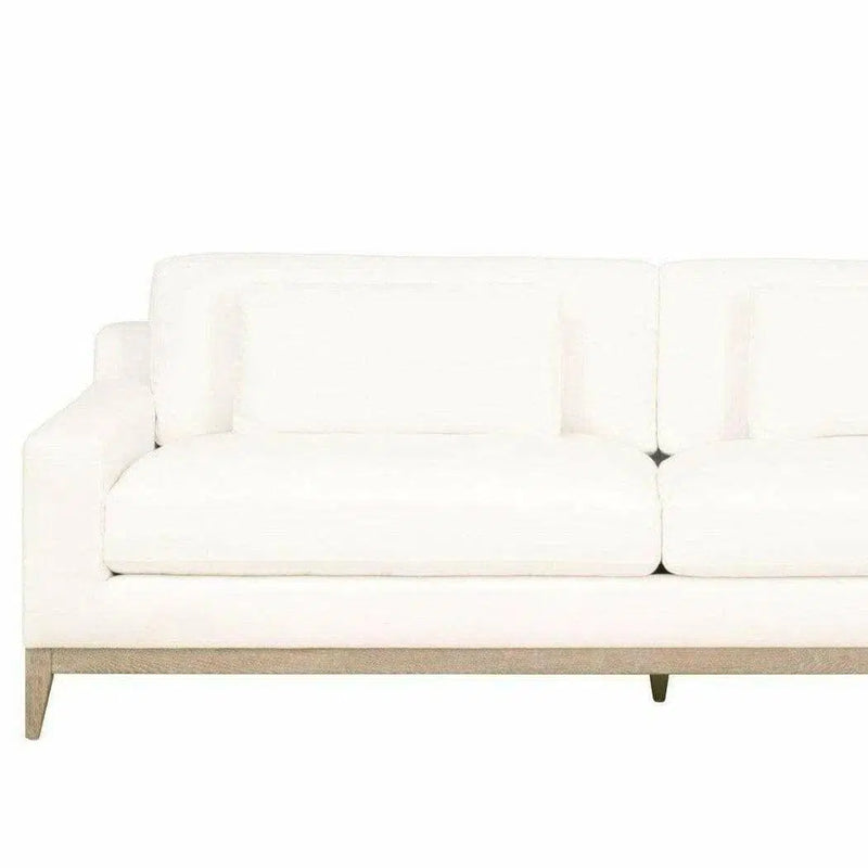 Vienna 96" Track Arm Sofa LiveSmart Peyton-Pearl Natural Oak Sofas & Loveseats LOOMLAN By Essentials For Living