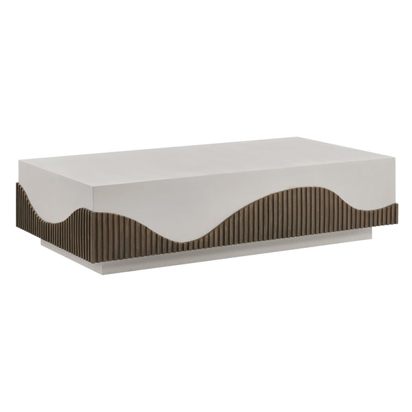 Tranquility Rectangle Coffee Table - White Outdoor Coffee Table-Outdoor Coffee Tables-Seasonal Living-LOOMLAN