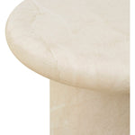 Travertino Concrete Round Outdoor End Table