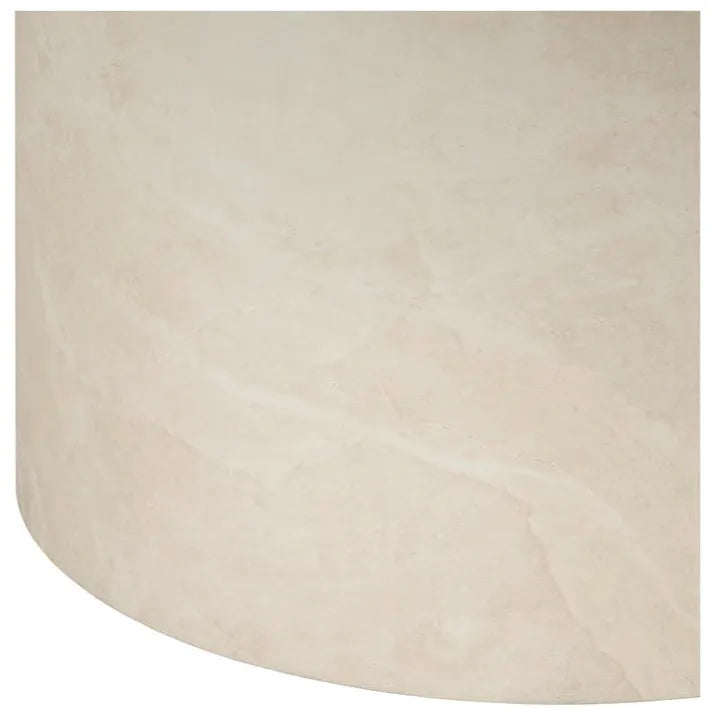 Travertino Concrete Round Outdoor End Table