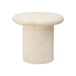 Travertino Concrete Round Outdoor End Table