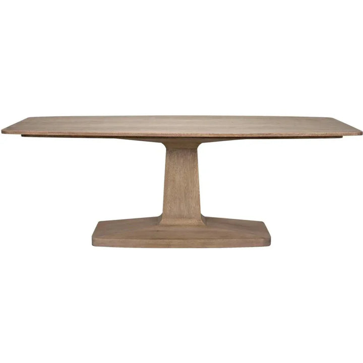 Travis Wood Rectangle Dining Table-Dining Tables-Noir-LOOMLAN