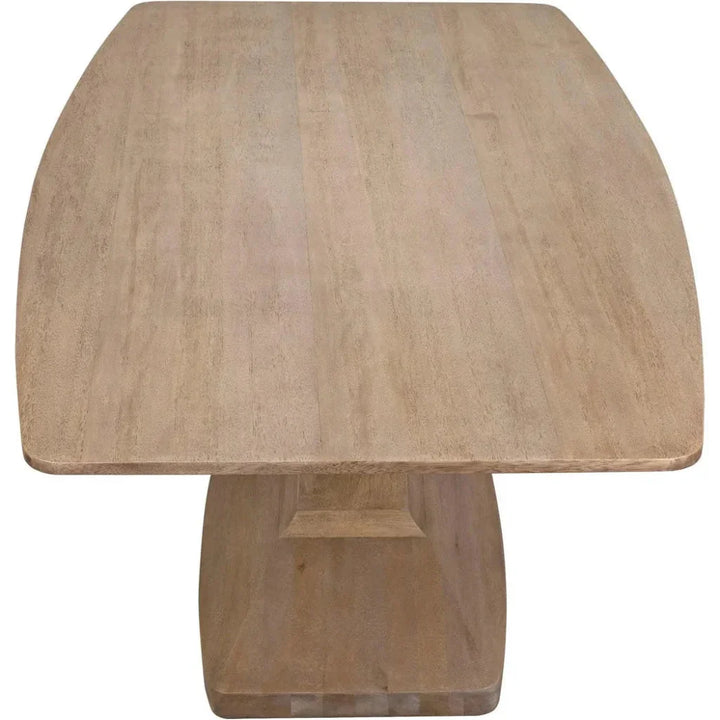 Travis Wood Rectangle Dining Table-Dining Tables-Noir-LOOMLAN