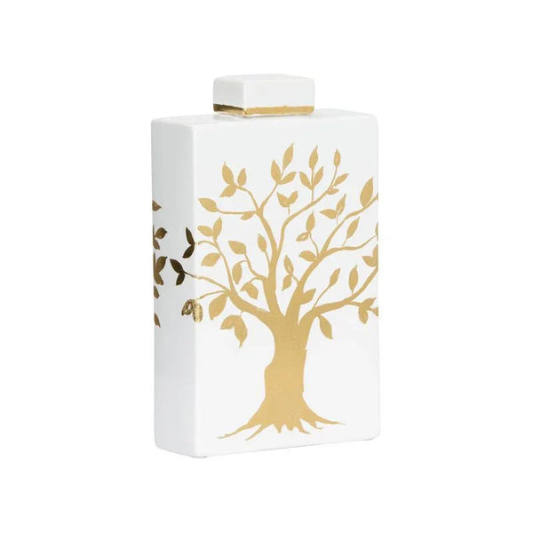 Tree of Life Design Ceramic Jar - LOOMLAN - Chelsea House - Vases & Jars