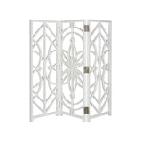 Tree of Life Wood Frame Screen-Room Dividers-Chelsea House-White-LOOMLAN