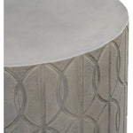 Trellis Concrete Round Outdoor End Table