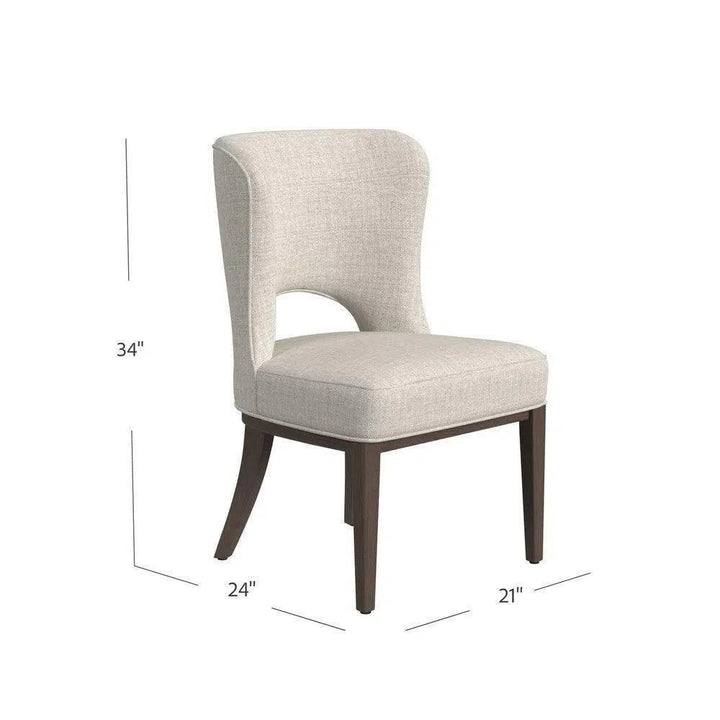 Trevino Performance Fabric Armless Dining Chair 2PC - LOOMLAN - Bassett Mirror - Dining Chairs