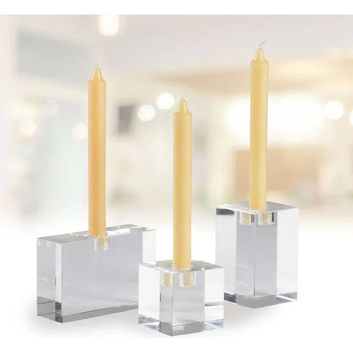 Trifoil Crystal Made Candleholders (Set Of 3) - LOOMLAN - Chelsea House - Candle Holders