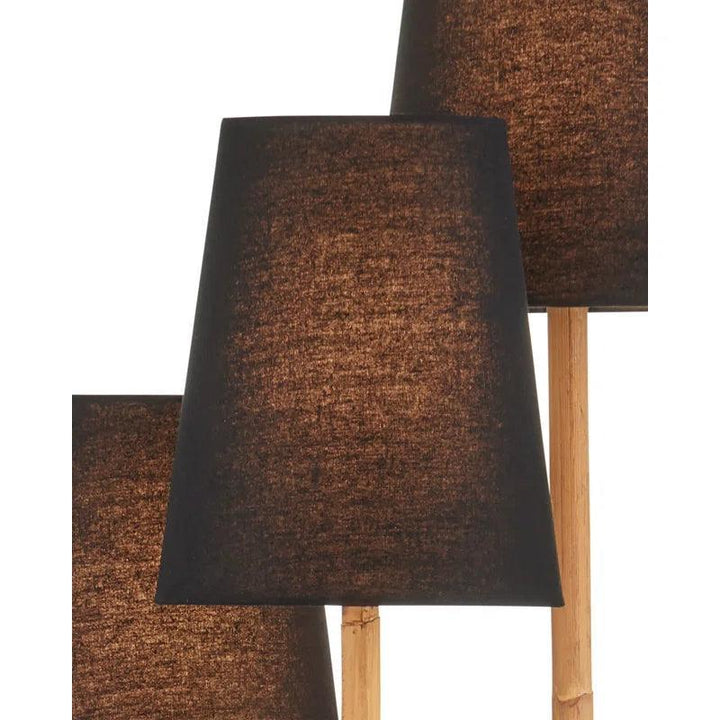 Triptych Rattan Floor Lamp-Floor Lamps-Currey & Co-LOOMLAN