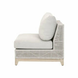 Tropez Outdoor Modular Armless Chair Taupe & White Rope Grey Teak Outdoor Modulars LOOMLAN By Essentials For Living