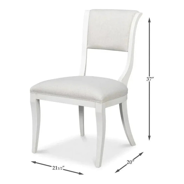 Trophy Wood Cream Armless Side Chair 2PC - LOOMLAN - Sarreid - Accent Chairs