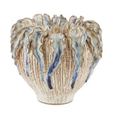 Tropical Crown Textured Finish Ceramic Vase-Vases & Jars-Currey & Co-Medium-LOOMLAN