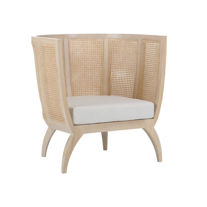 Trudy Wooden Frame Lounge Chair-Accent Chairs-Wildwood-LOOMLAN