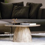 Truffle Sustainable Wood Round Coffee Table-Coffee Tables-LH Imports-LOOMLAN